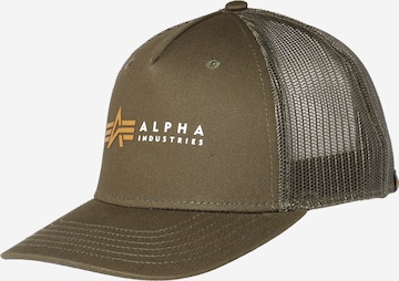 Casquette ALPHA INDUSTRIES en vert : devant