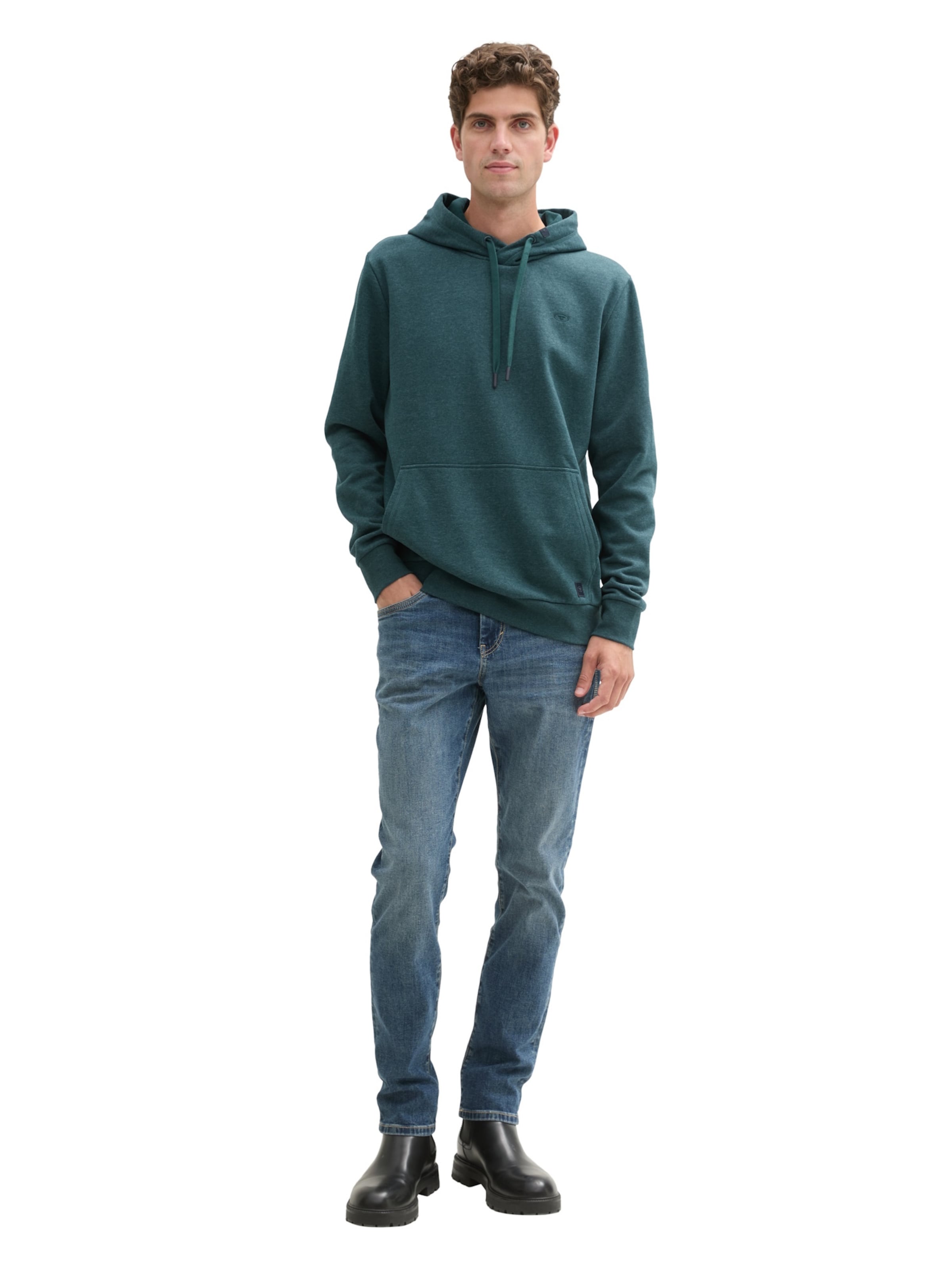 TOM TAILOR Sweatshirt in Groen: voorkant