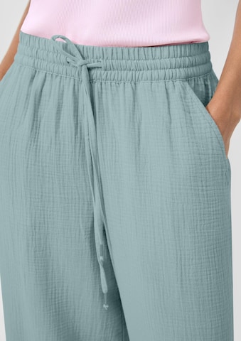 QS Wide Leg Hose in Grün