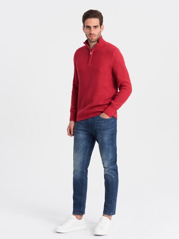 Pull-over 'OM-SWZS-0105' Ombre en rouge