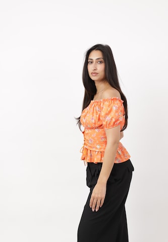 Camicia da donna di Elara in arancione