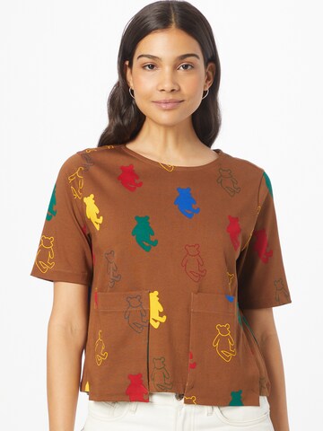 UNITED COLORS OF BENETTON Shirt in Bruin: voorkant