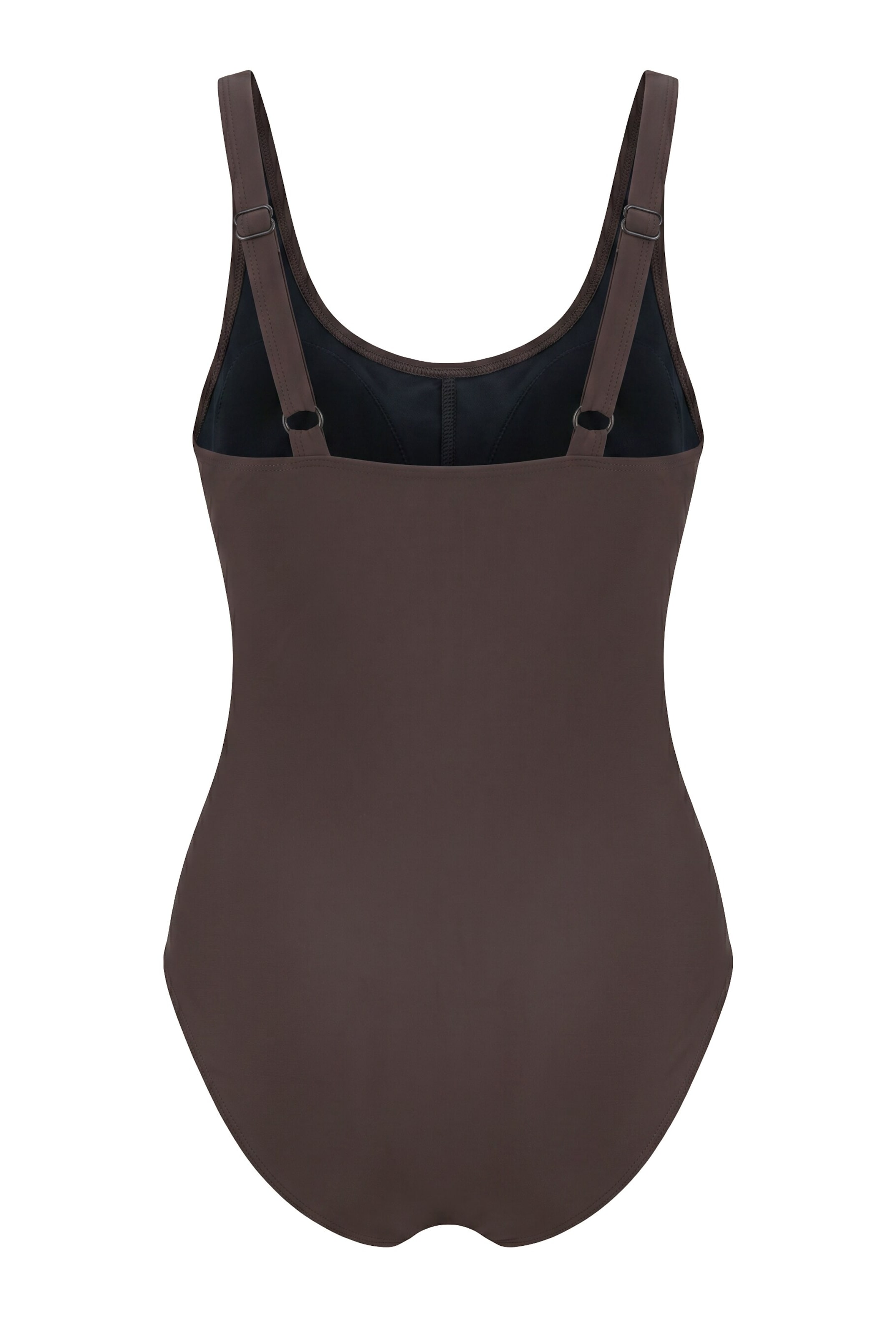 Ulla Popken Bralette Swimsuit in Brown