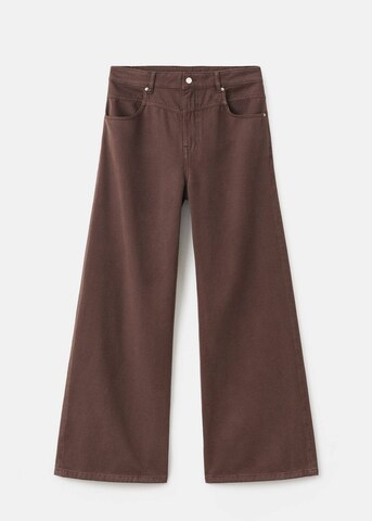 MANGO Wide Leg Jeans 'Blair' in Braun