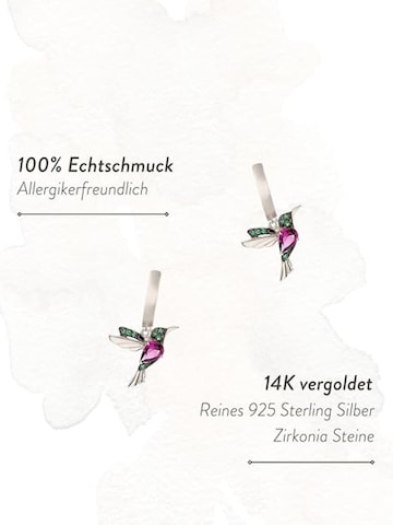 Einzelstück Earrings 'Kolibri Hoops' in Silver