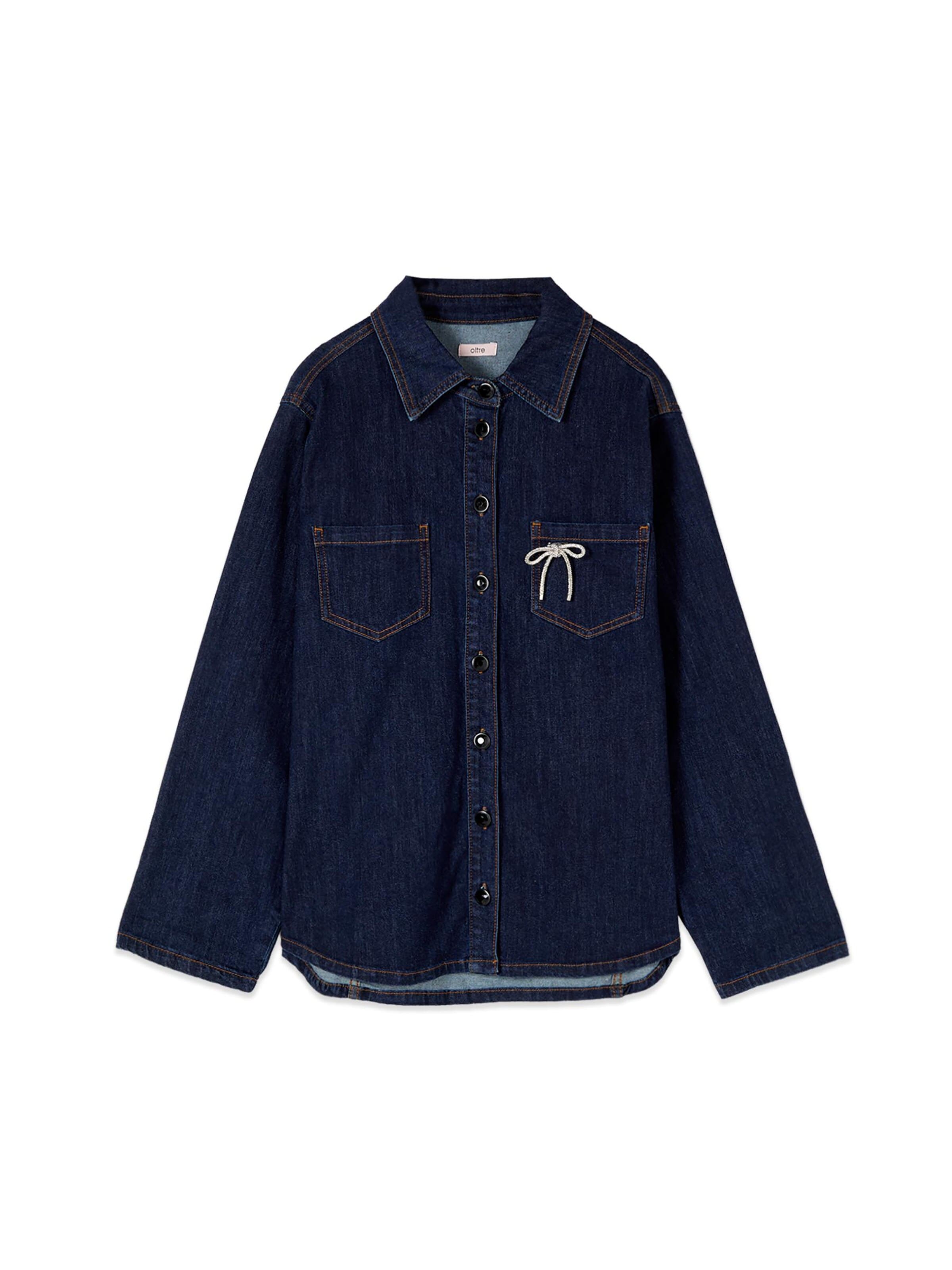 oltre Blouse in Blauw: voorkant