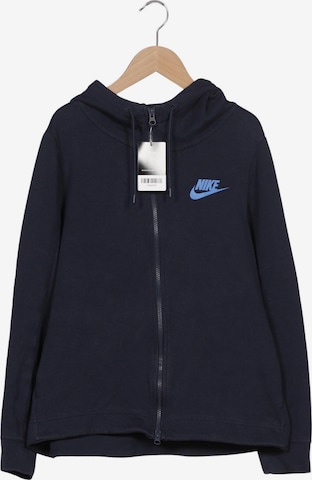 NIKE Sweatshirt & Zip-Up Hoodie in M in Blue: front