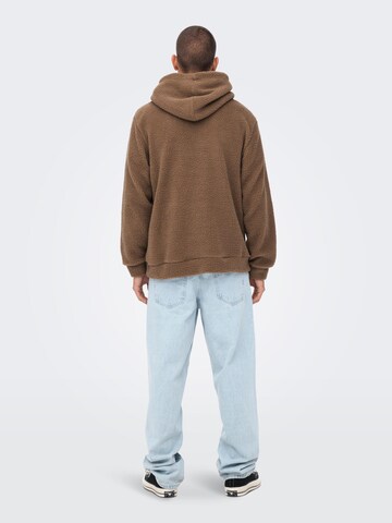 Only & Sons Sweatshirt 'Remy' in Bruin