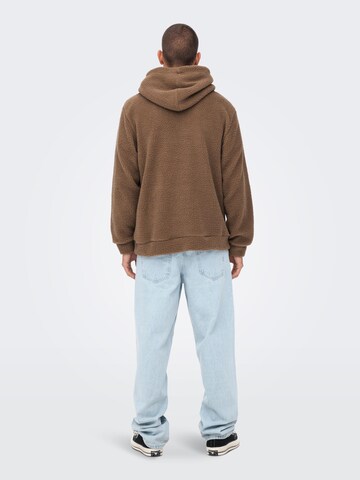 Only & Sons Sweatshirt 'Remy' in Brown