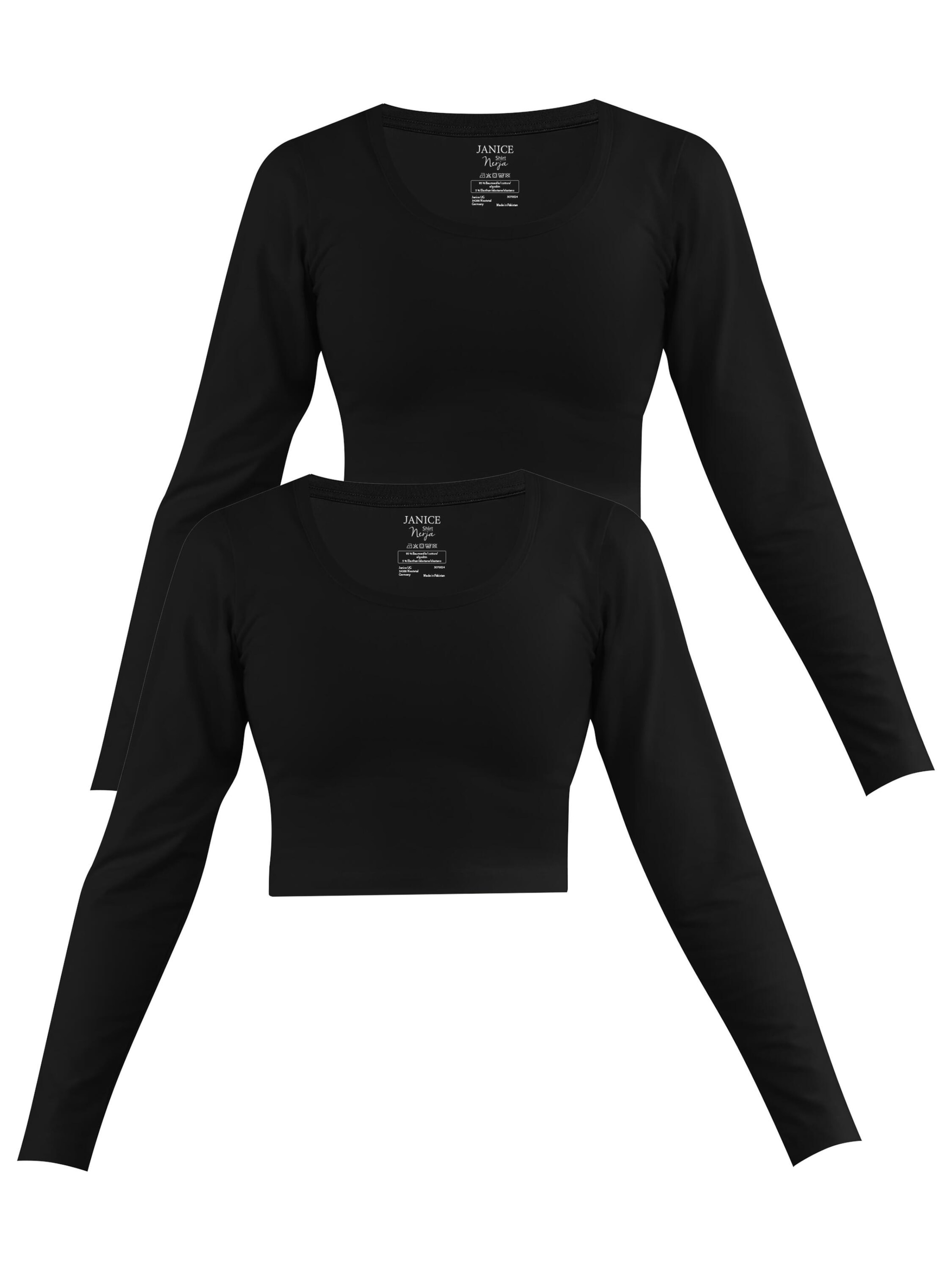 Janice Shirt 'Nerja' in Black: front