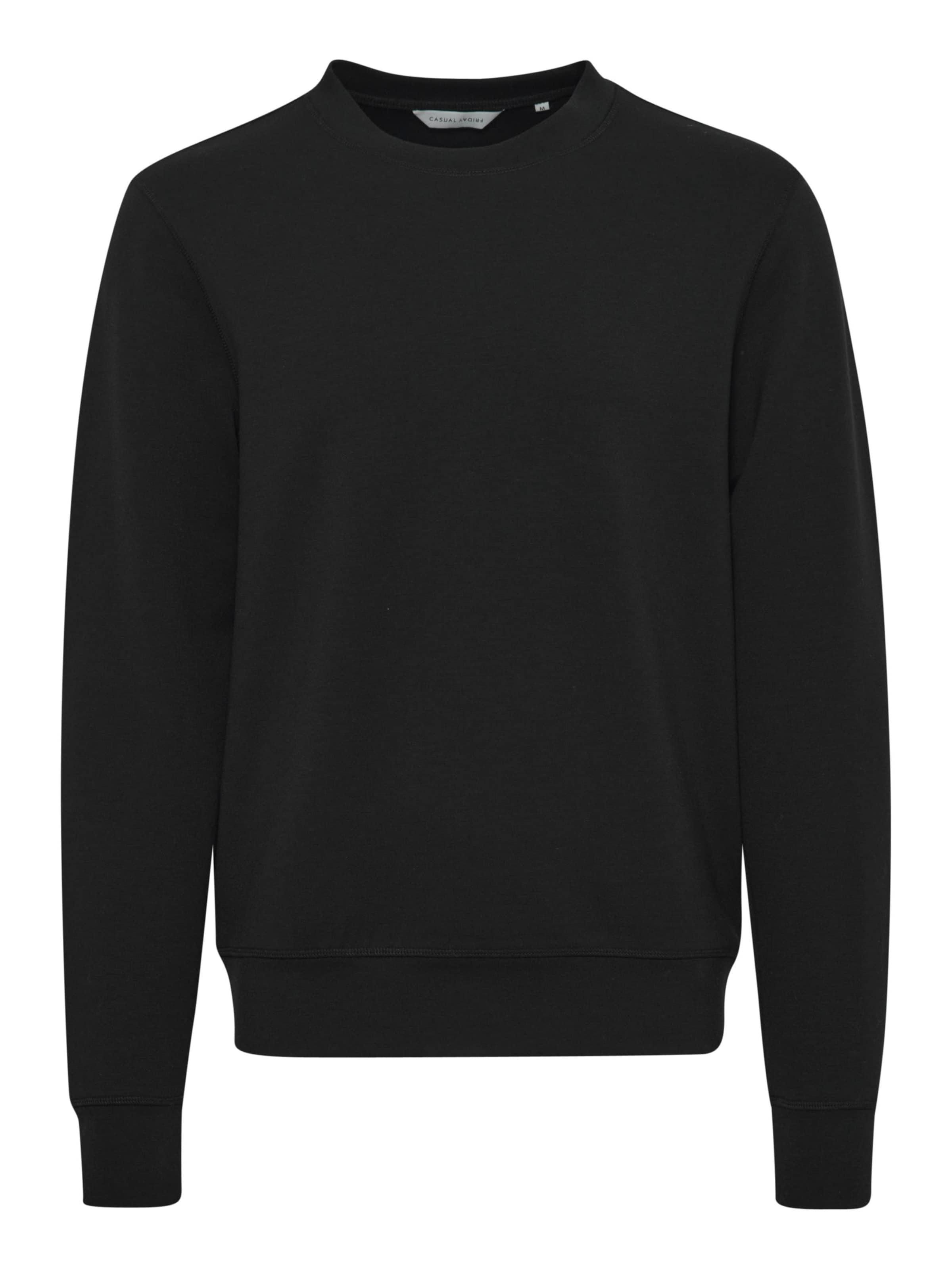 Casual Friday Sweatshirt 'Sebastian' in Black: front