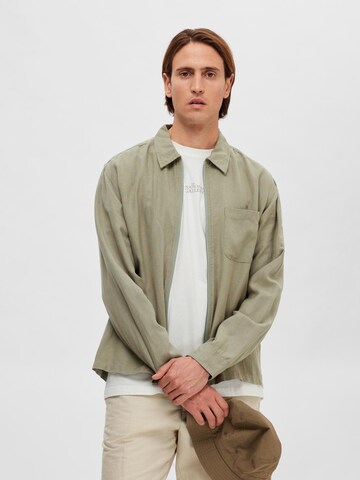 SELECTED HOMME Between-season jacket 'Aaron' in Grey