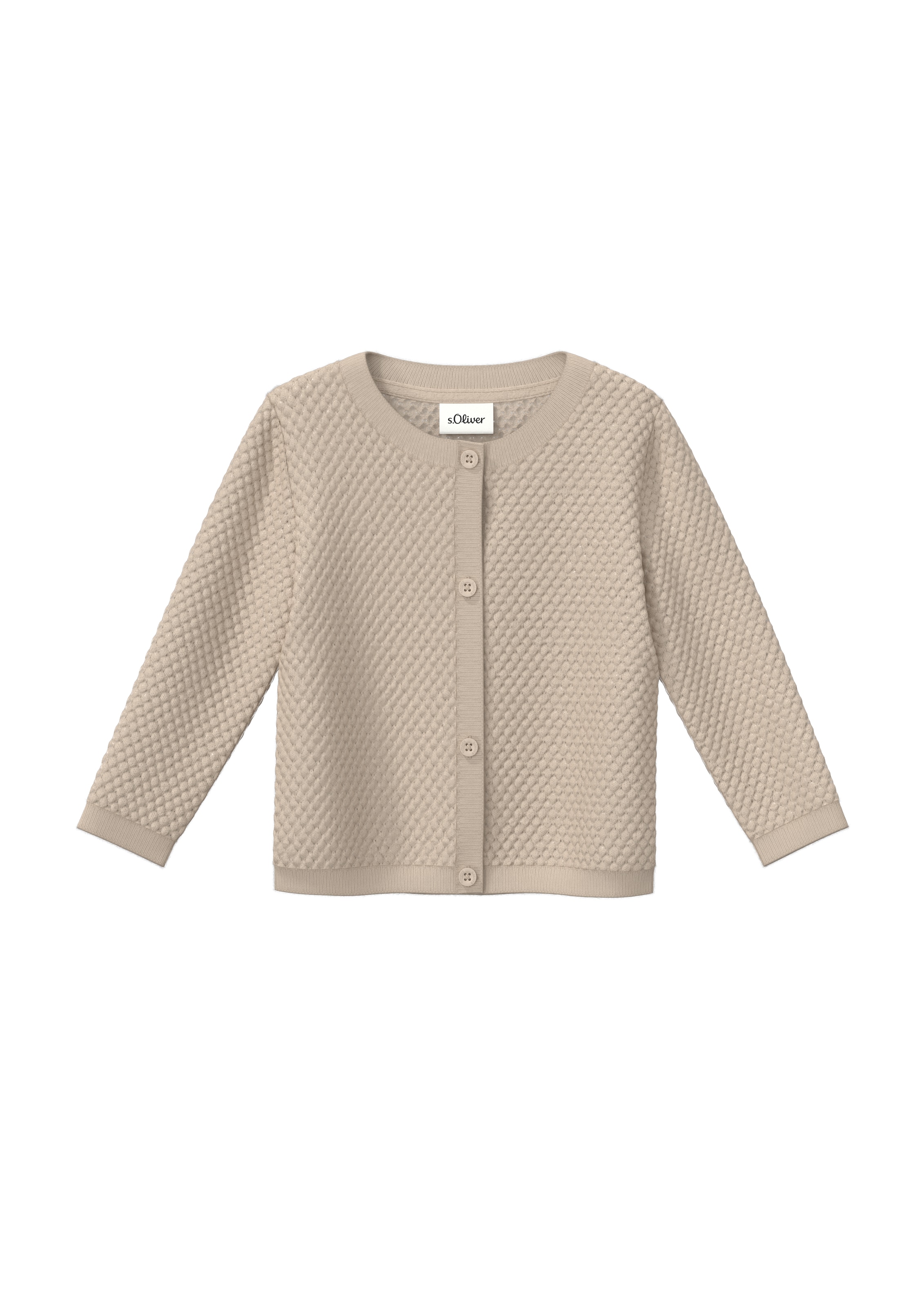s.Oliver Strickjacke in Beige: Vorderseite