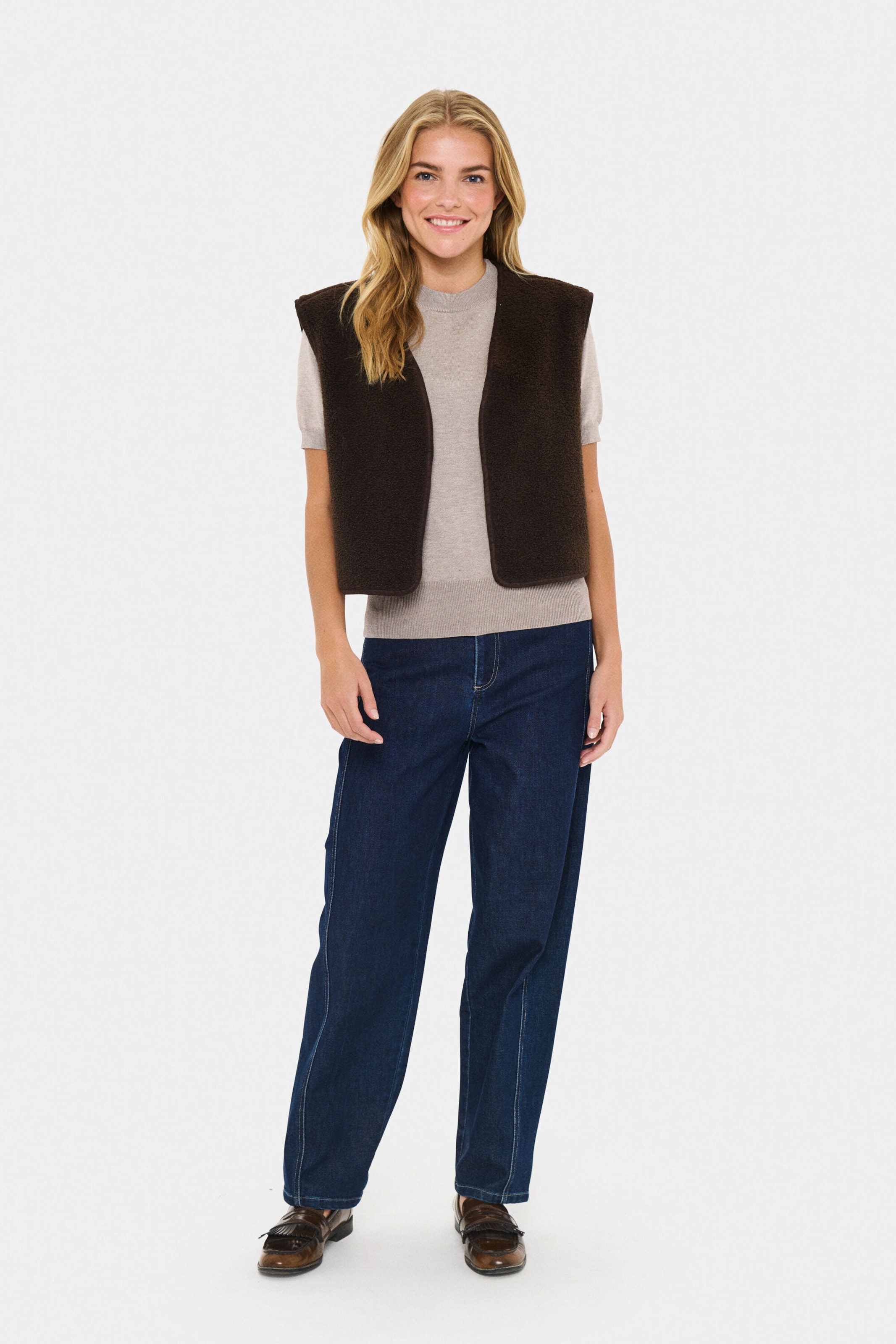 Gilet 'Icaria' SAINT TROPEZ en marron