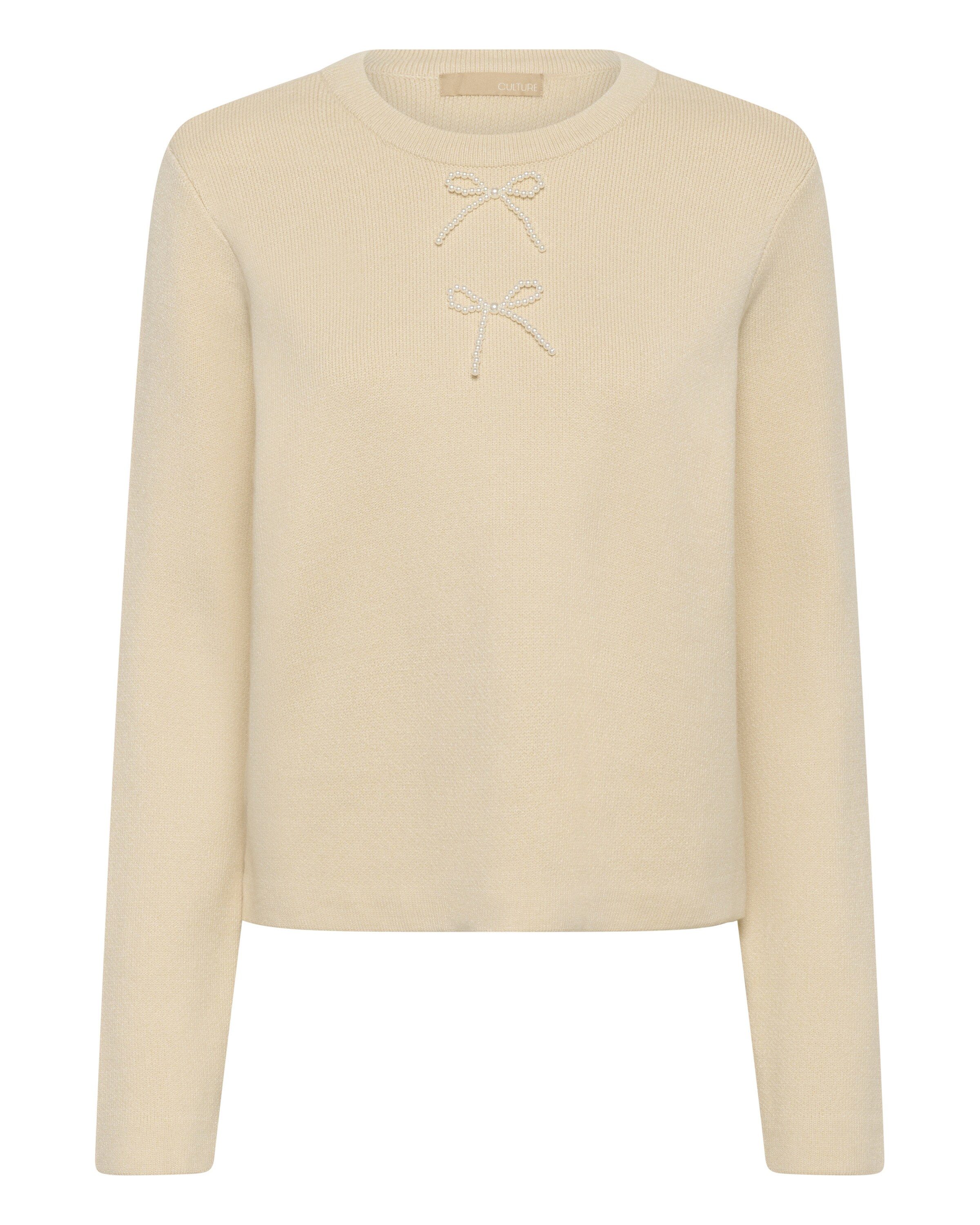 Pull-over 'CUHoliday' CULTURE en beige : devant