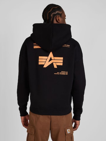 Sweat-shirt ALPHA INDUSTRIES en noir : devant