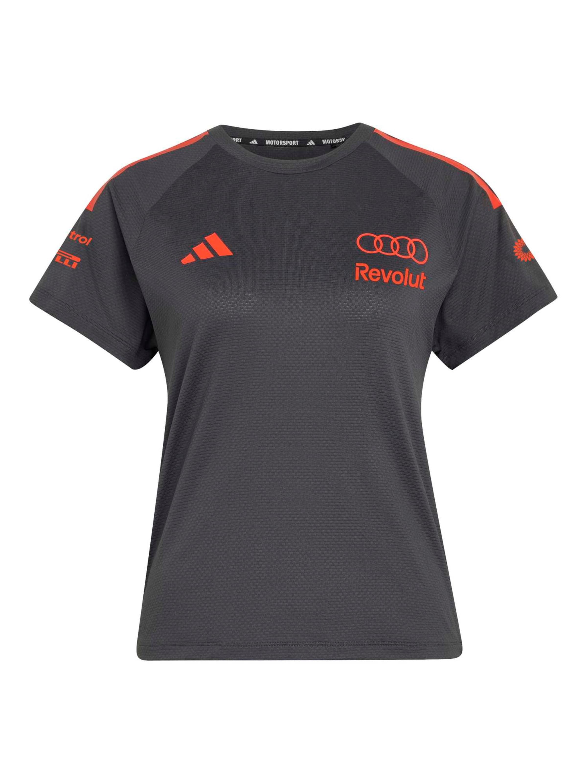 ADIDAS PERFORMANCE - Camisa funcionais 'AUDI REVOLUT F1 TEAM MECHANICS' em cinzento: frente