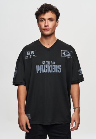 Recovered Shirt 'NFL Packers 19 Oversized' in Black: front