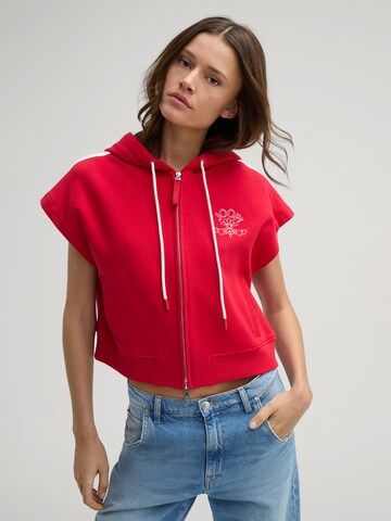 JOOP! Jeans Sweatvest 'Telia' in Rood: voorkant