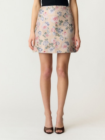 YAS - Falda 'MABEL' en beige: frente