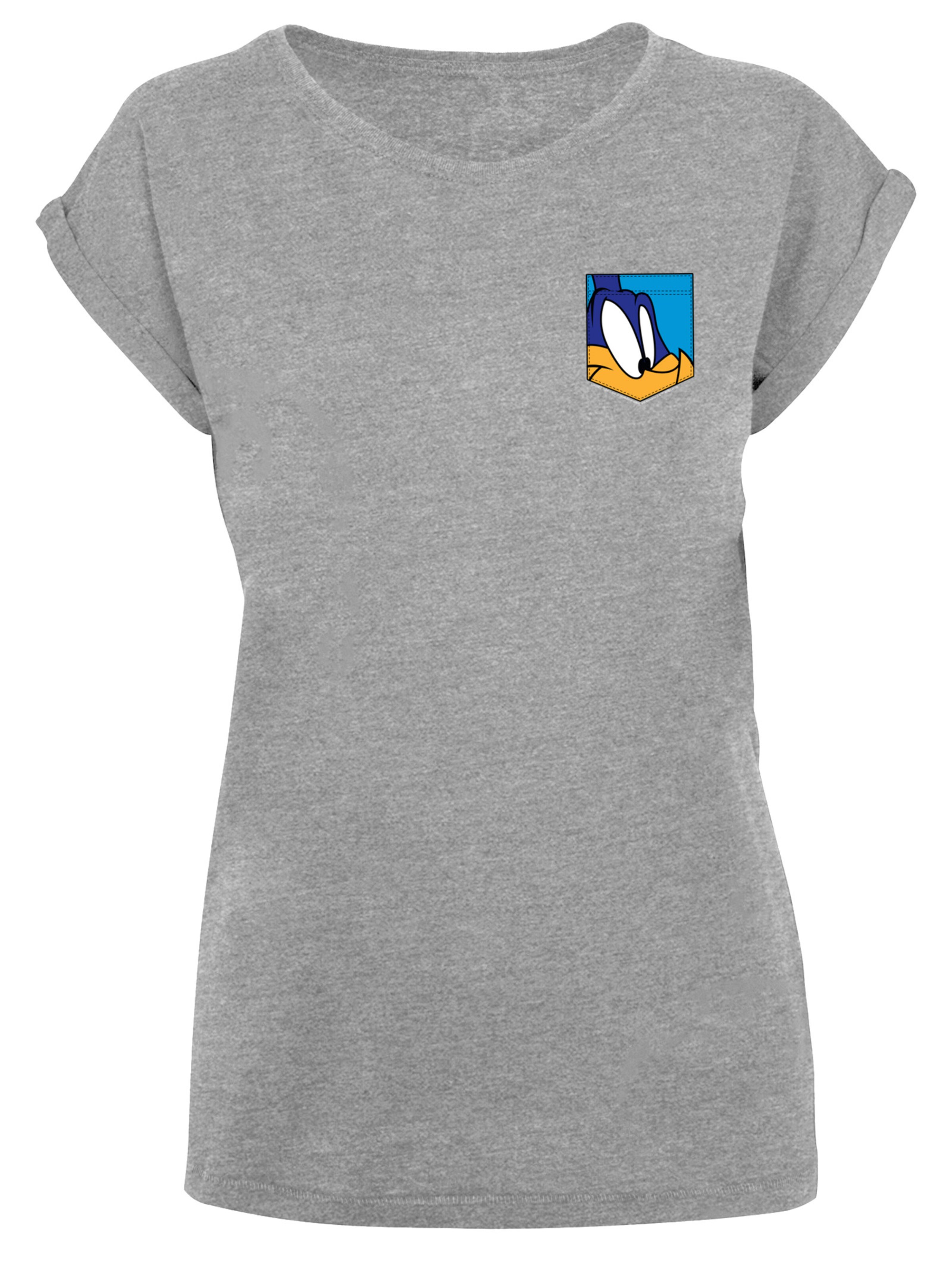 T-shirt 'Looney Tunes Road Runner Face' F4NT4STIC en gris : devant
