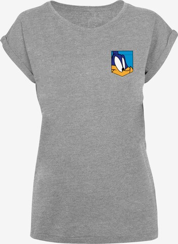 F4NT4STIC T-Shirt 'Looney Tunes Road Runner Face' in Grau: predná strana