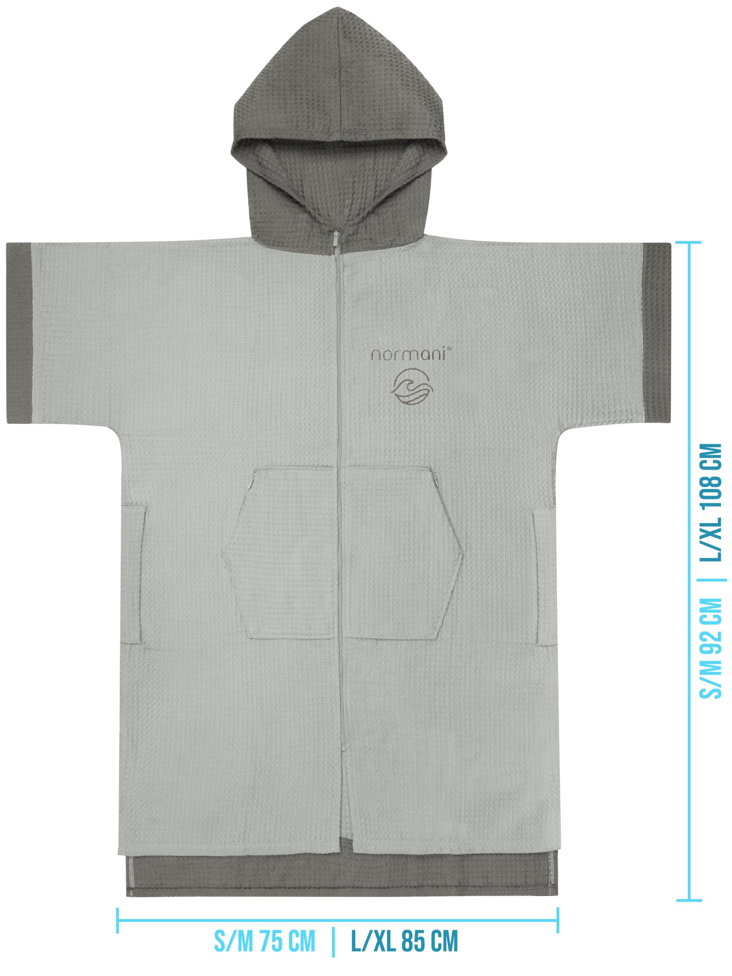 Peignoir long normani en gris