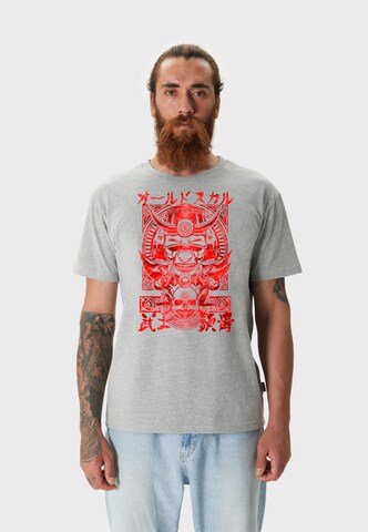 Oldskull T-Shirt in Grau: Vorderseite