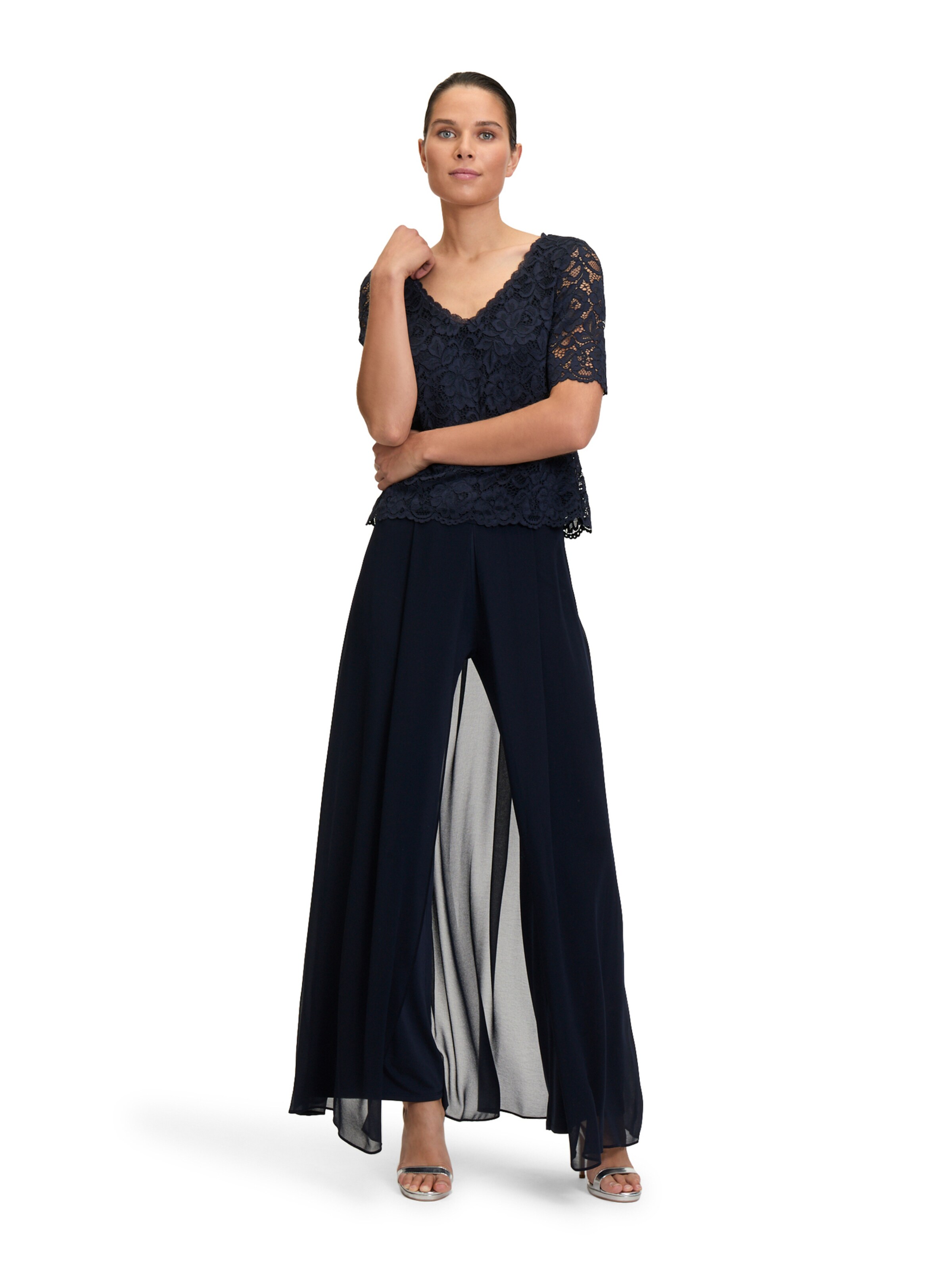 Wide leg Pantaloni di Vera Mont in blu