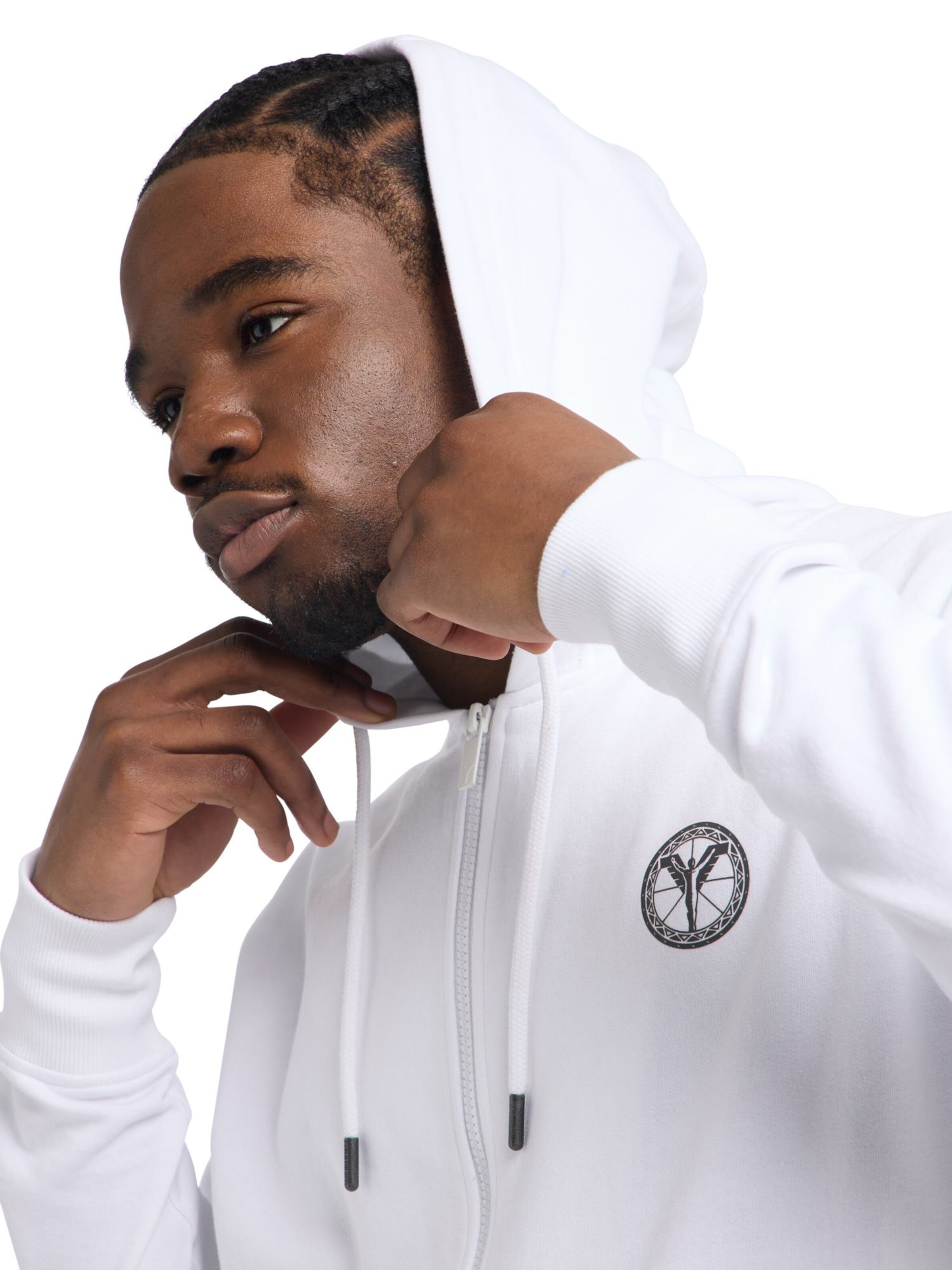 Carlo Colucci Sweat jacket 'Dender' in White