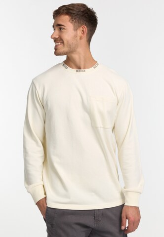INDICODE JEANS Sweatshirt 'INWhann' in Wit: voorkant
