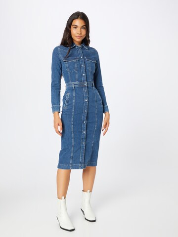 Robe-chemise 7 for all mankind en bleu : devant