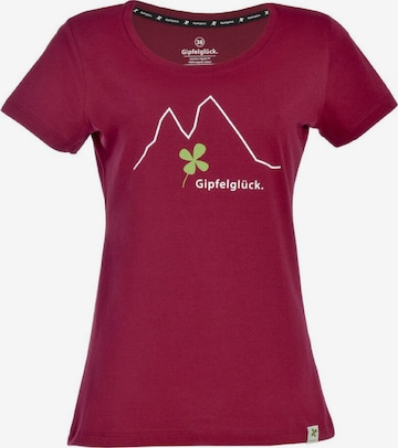 Gipfelglück Performance Shirt 'Irene' in Red: front