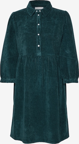 Street One Studio Knielanges Kleid aus Cord in Unifarbe in Grün: Vorderseite