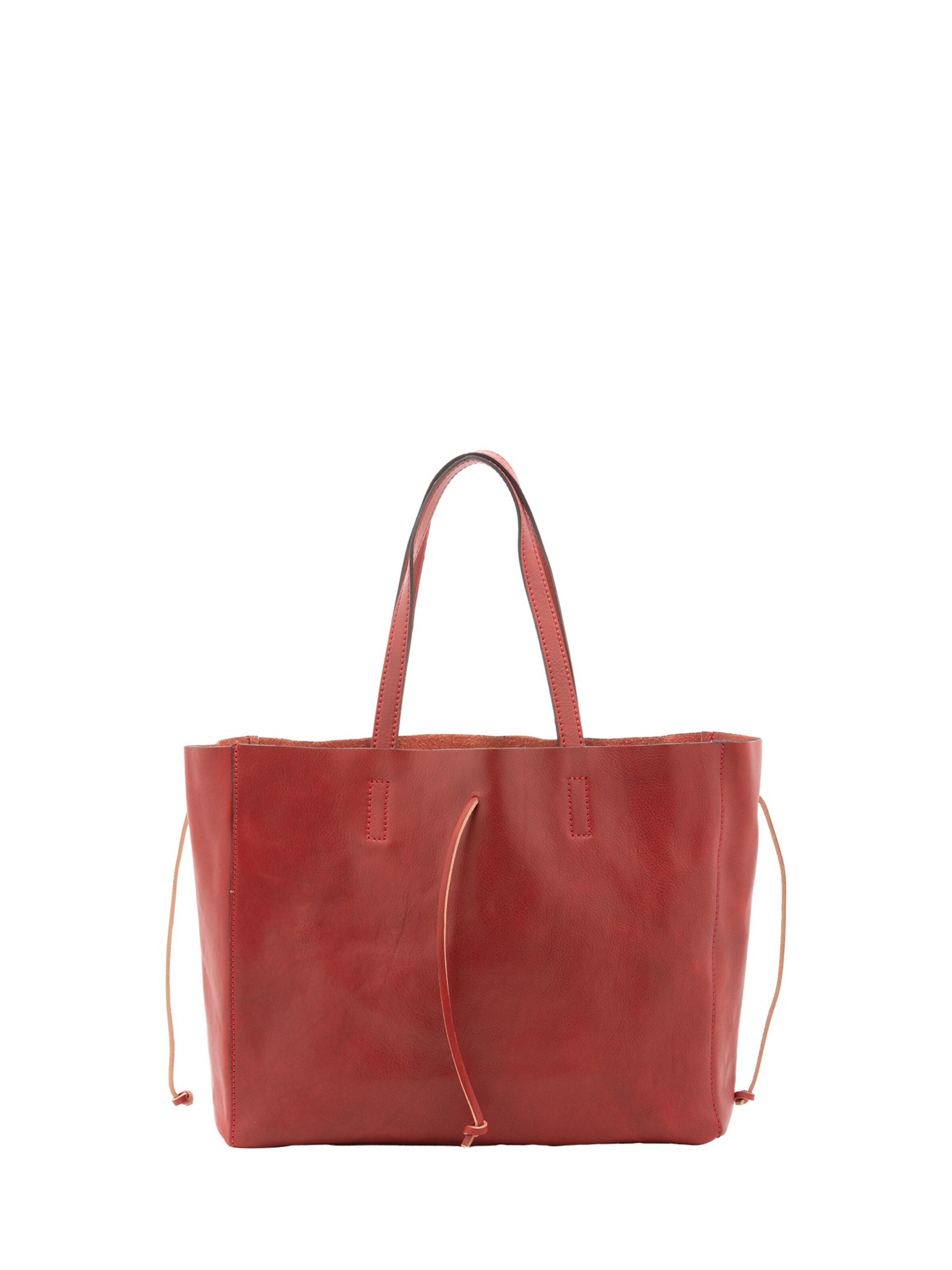 Borsa a spalla 'Borsa a Spalla Vera Pelle Alessia Firenze - Chiusura Lacci' di Alessia Firenze in rosso: frontale