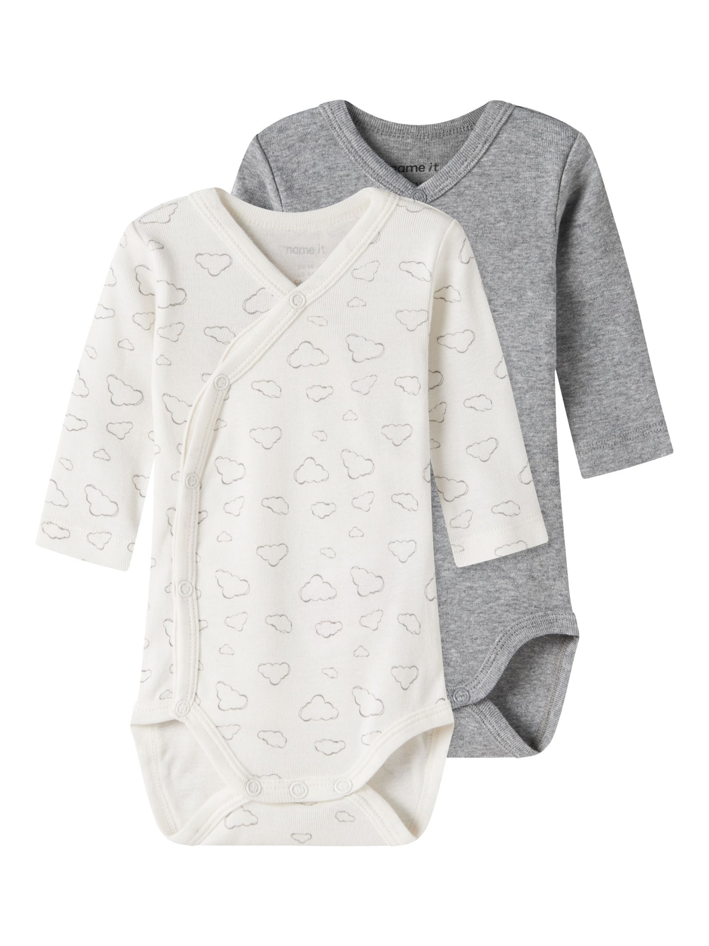 NAME IT - Pijama entero/body en gris: frente