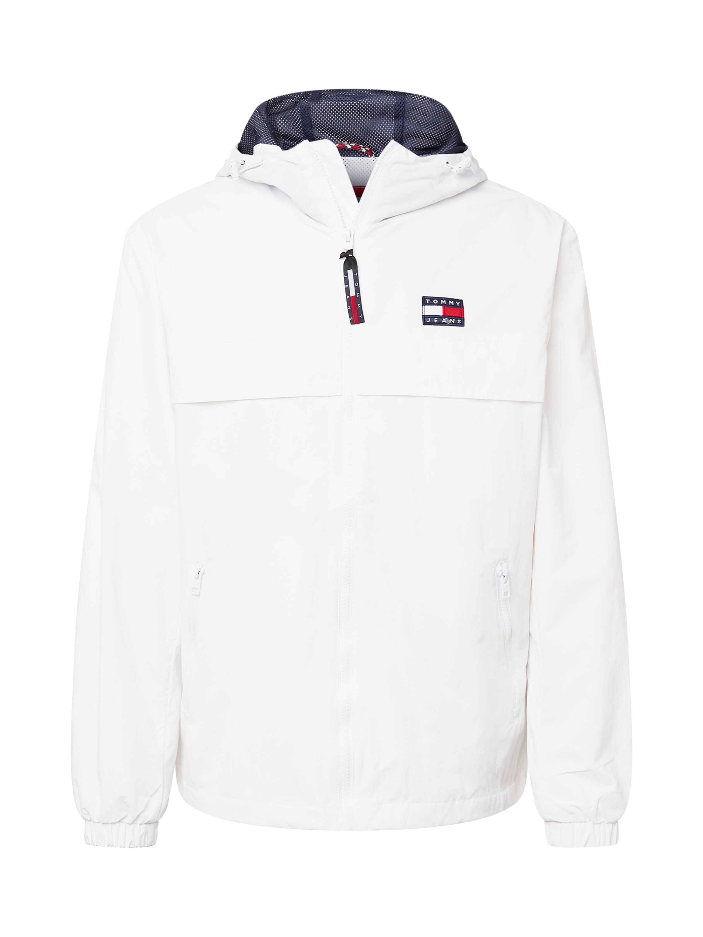 Tommy Jeans Tussenjas 'Chicago' in Wit: voorkant