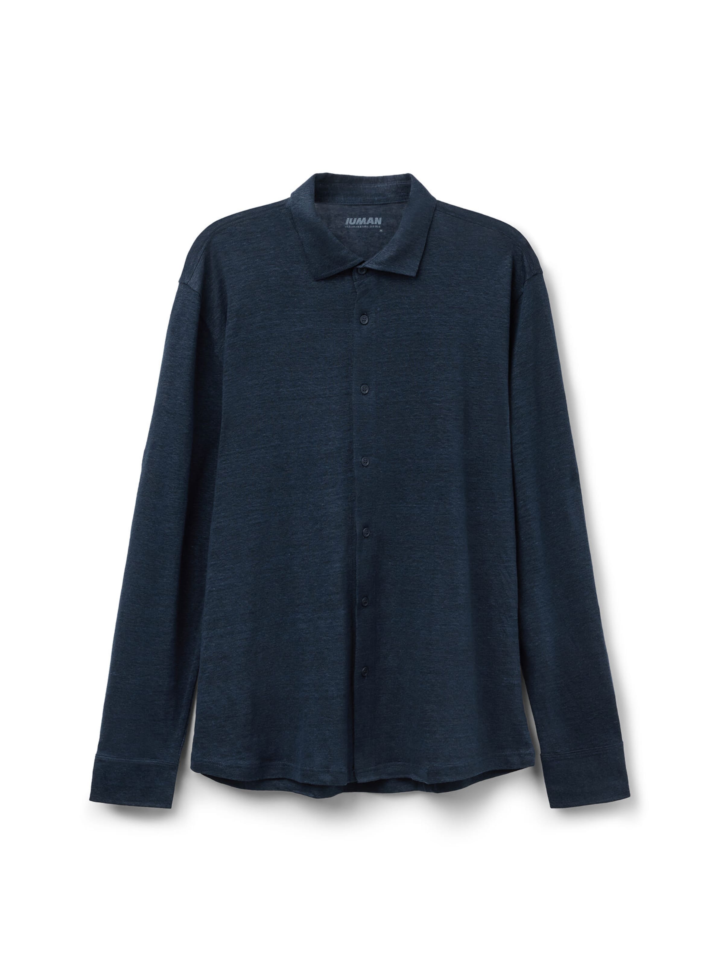 IUMAN Intimissimi Button Up Shirt in Blue: front