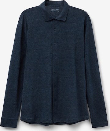 IUMAN Intimissimi Button Up Shirt in Blue: front