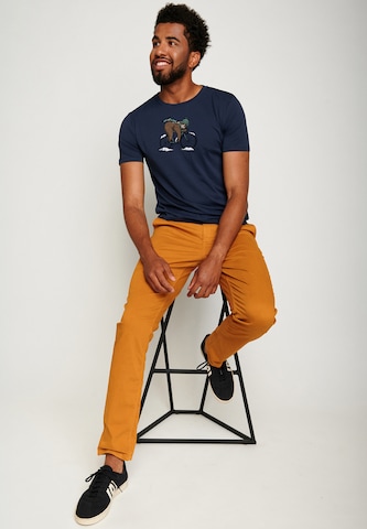 GREENBOMB Shirt 'Animal Sloth Ice' in Blauw
