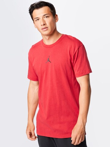 T-Shirt fonctionnel Jordan en rouge : devant