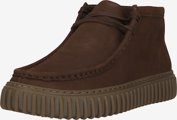 CLARKS Schnürschuhe 'Torhill High' in Braun: Vorderseite