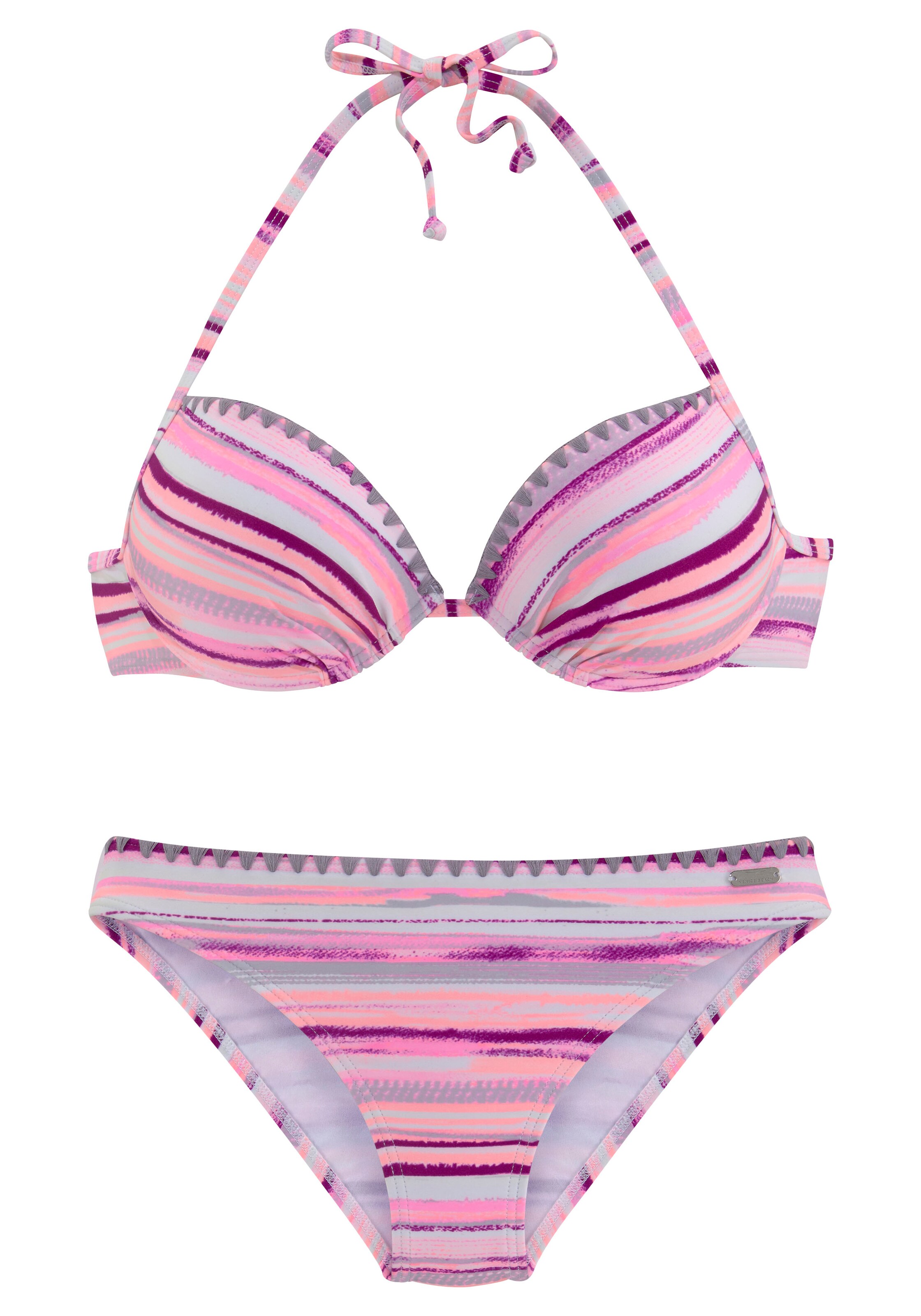 Push-up Bikini VENICE BEACH en rose : devant