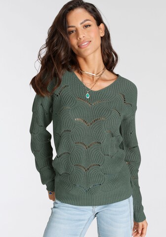 LAURA SCOTT Sweater in Green: front