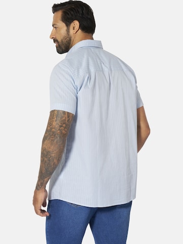 Jan Vanderstorm Comfort fit Button Up Shirt 'Perttu' in Blue