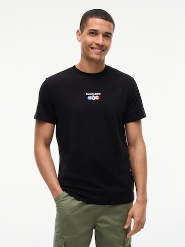 Tricou 'NYC' de la Tommy Jeans pe negru: față
