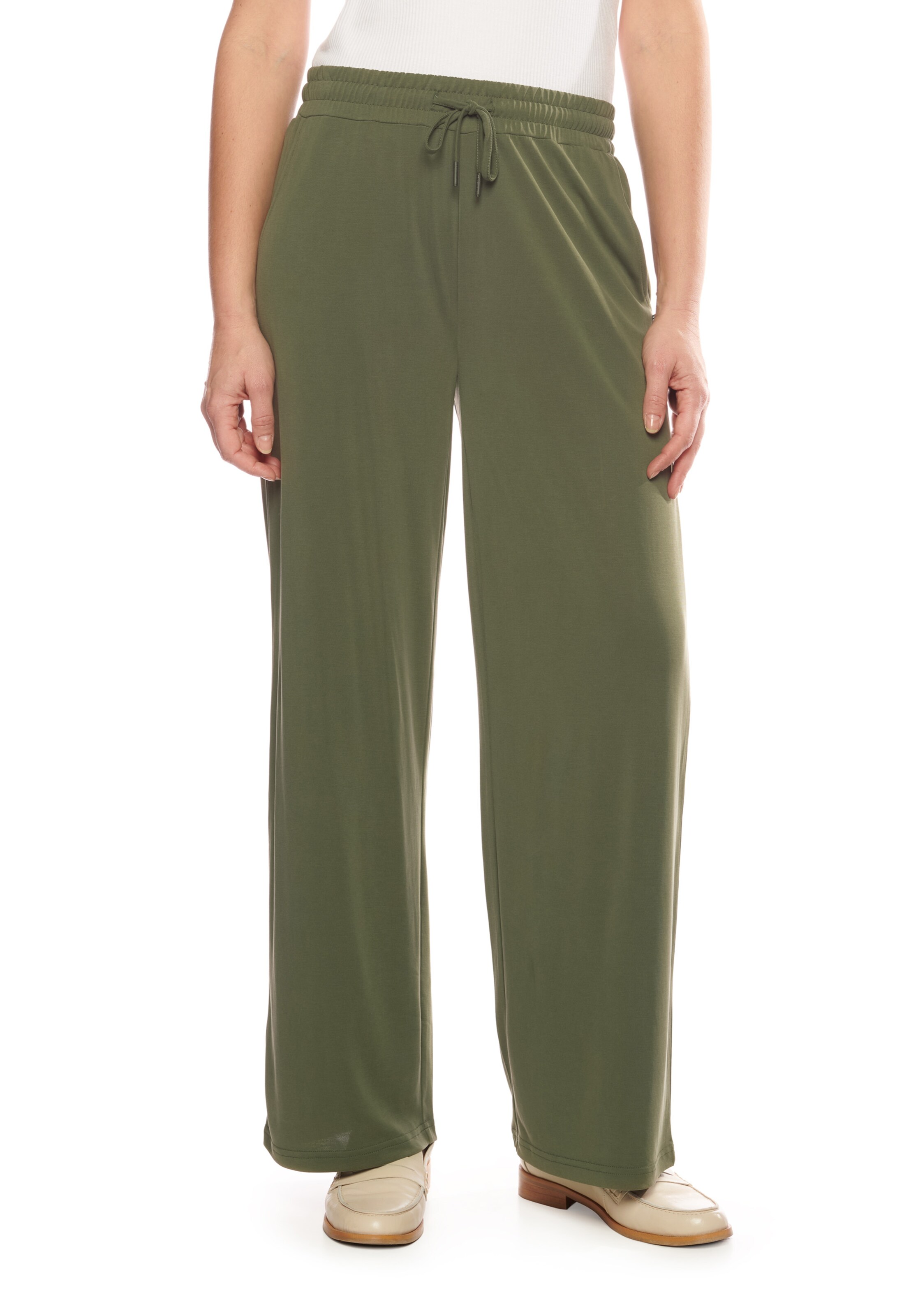 Regular Pantalon chino Le Temps Des Cerises en vert : devant