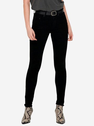Skinny Jeans 'ONLBLUSH MID SK AK RAW REA2343 NOOS 15167313' di ONLY in nero