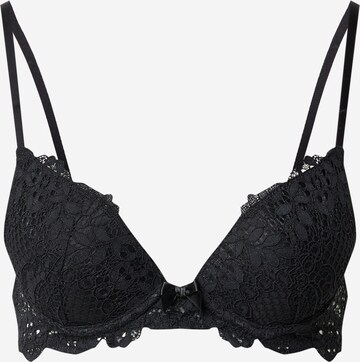 ETAM - Push-up Soutien 'SUCCESS' em preto: frente