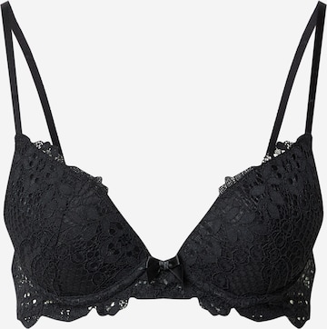 ETAM - Push-up Soutien 'SUCCESS' em preto: frente